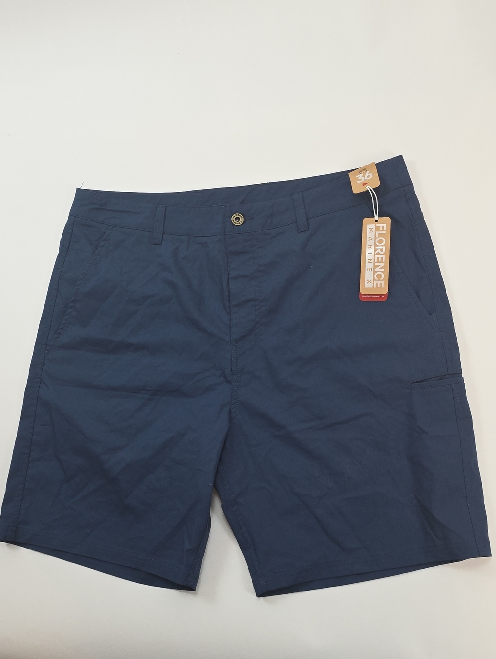 NWT Men's "Florence Marine X, Stretch Chino Short".Navy Blue, size W 36" L 20"